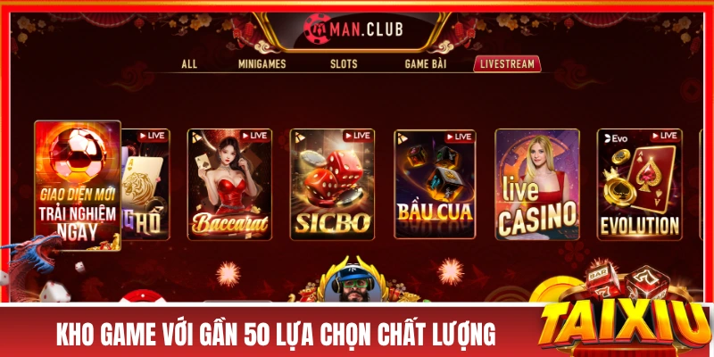 Kho game với gần 50 lựa chọn chất lượng